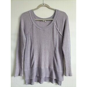 Anthropologie Eri & Ali Womens XSmall Purple Waffle Long Sleeve Thermal Hi Lo